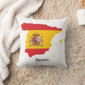 スペイン国旗の地図お土産デザイン クッション (ブランケット)