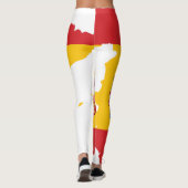 スペイン国旗の地図お土産デザイン レギンス (裏面)