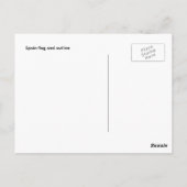 スペイン国旗の地図はがき ポストカード (裏面)