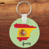 スペイン国旗の地図 キーホルダー (正面)