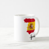 スペイン国旗の地図 コーヒーマグカップ (正面右)