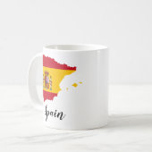 スペイン国旗の地図 コーヒーマグカップ (正面左)