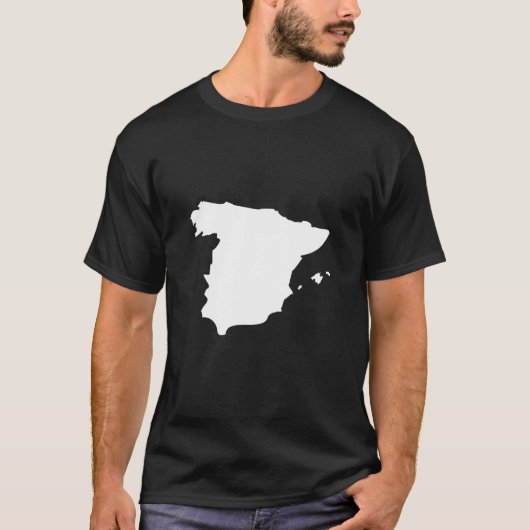スペイン国旗の地図 – スペイン Tシャツ (正面)