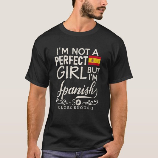 スペイン国旗の女の子スペインのプライドお土産の女性 Tシャツ (正面)