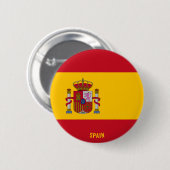 スペイン国旗の愛国心 缶バッジ (正面&裏面)