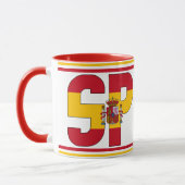 スペイン国旗の愛国的なコーヒー マグカップ (左)