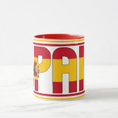 スペイン国旗の愛国的なコーヒー マグカップ (中央)