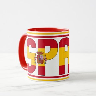 スペイン国旗の愛国的なコーヒー マグカップ