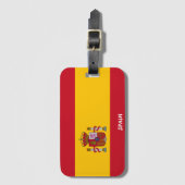 スペイン国旗の愛国的な荷札 ラゲッジタグ (正面縦)