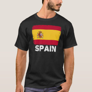 スペイン国旗の支スペインの援女性男性 Tシャツ