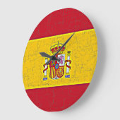 スペイン国旗の時計 ラージ壁時計 (傾斜)
