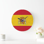 スペイン国旗の時計 ラージ壁時計 (ホーム)