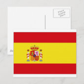 スペイン国旗の簡易表示 ポストカード (正面/裏面)