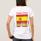 スペイン国旗の遺産 女性用 Tシャツ (裏面)