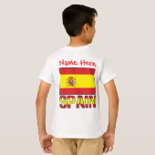 スペイン国旗の遺産 Boys' パーソナライズTシャツ Tシャツ (裏面フル)