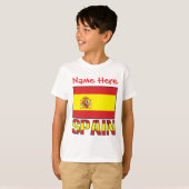 スペイン国旗の遺産 Boys' パーソナライズTシャツ Tシャツ (正面フル)