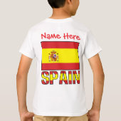 スペイン国旗の遺産 Boys' パーソナライズTシャツ Tシャツ (裏面)