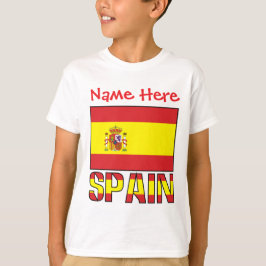 スペイン国旗の遺産 Boys' パーソナライズTシャツ Tシャツ