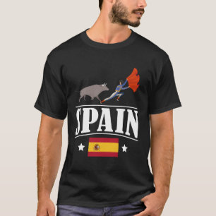 スペイン国旗の闘牛スペインの Tシャツ