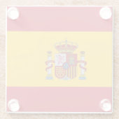 スペイン国旗を持つガラスコアスター ガラスコースター (裏面)