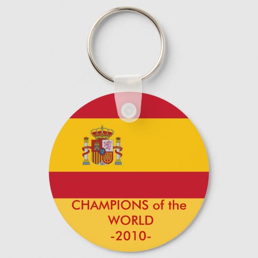 スペイン国旗を持つキーチェーン キーホルダー (正面)