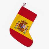 スペイン国旗を持つクリスマスストッキング スモールクリスマスストッキング (正面 (吊り時))