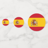 スペイン国旗を持つテーブル紙吹雪 コンフェッティ (正面)