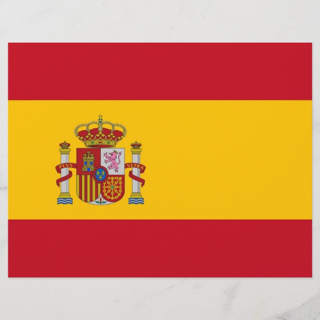 スペイン国旗を持つレターヘッド (正面)