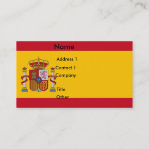 スペイン国旗を持つ名刺 名刺