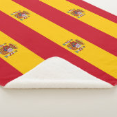 スペイン国旗を持つ愛国心シェルパ毛布 シェルパブランケット (3/4)