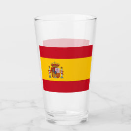 スペイン国旗を持つ愛国的なガラス杯 タンブラーグラス