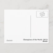 スペイン国旗を掲げたはがき ポストカード (裏面)