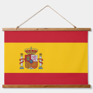 スペイン国旗を掲げたウォールタペストリー 吊り下げ型タペストリー