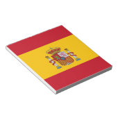 スペイン国旗を掲げたメモ帳 ノートパッド (アングル)