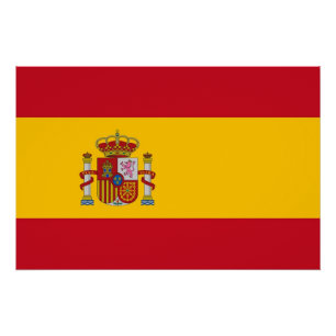 スペイン国旗を掲げた愛国的なポスター ポスター