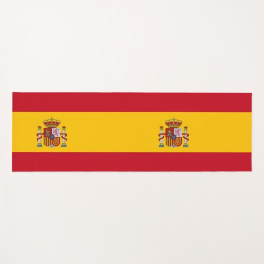 スペイン国旗を掲げた愛国的なヨガマット ヨガマット (正面(横))