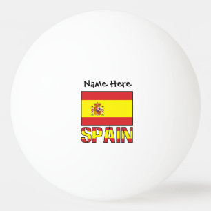 スペイン国旗カスタムネーム 卓球ボール