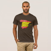 スペイン国旗カラーマップTシャツ Tシャツ (正面フル)