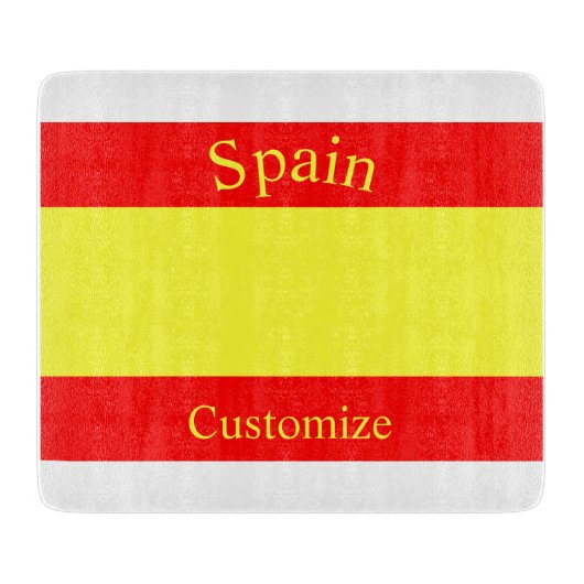 スペイン国旗サンダーカーヴ カッティングボード (正面)