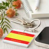 スペイン国旗サンダーカーヴ キーホルダー (正面右)