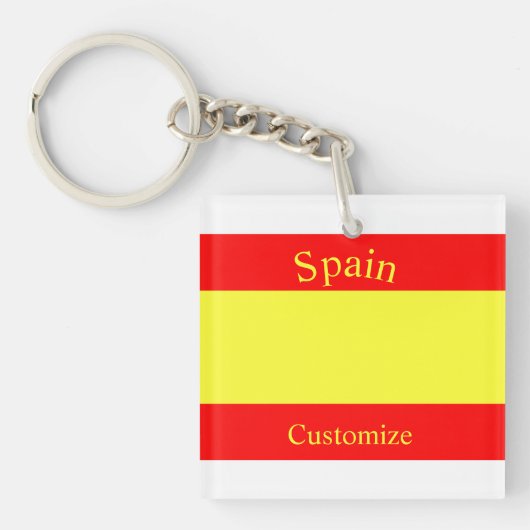スペイン国旗サンダーカーヴ キーホルダー (正面)