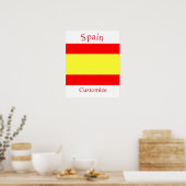 スペイン国旗サンダーカーヴ ポスター (キッチン)