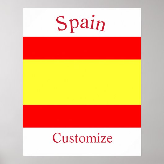 スペイン国旗サンダーカーヴ ポスター (正面)