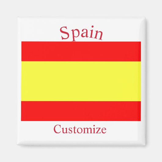 スペイン国旗サンダーカーヴ マグネット (正面)