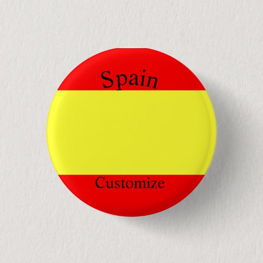 スペイン国旗サンダーカーヴ 缶バッジ (正面)