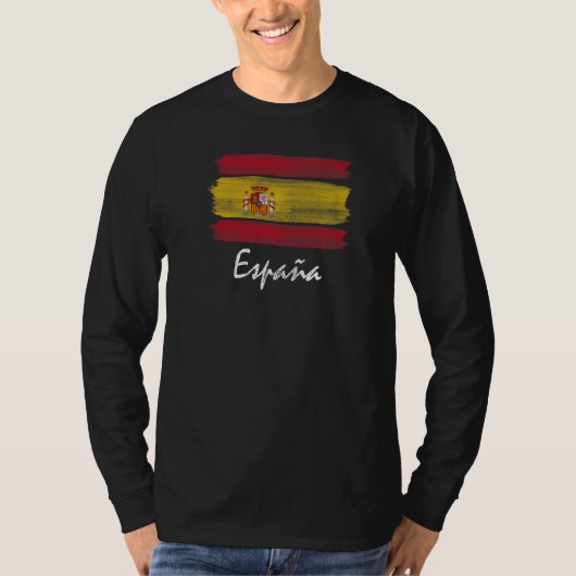 スペイン国旗スペインプライドスペイン旅行休暇スペイン Tシャツ (正面)
