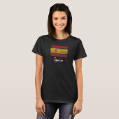 スペイン国旗スペインプライドスペイン旅行休暇スペイン Tシャツ (正面フル)