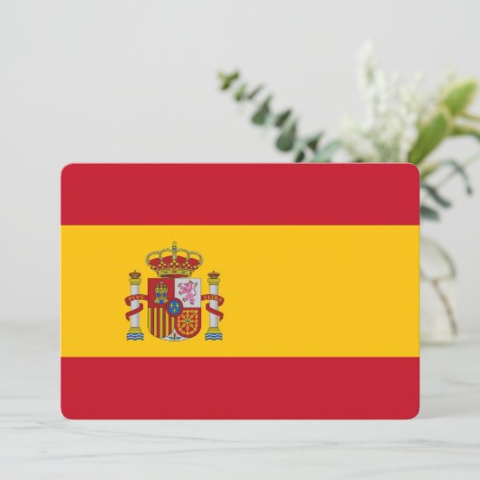 スペイン国旗付きの愛国的な招待状 招待状 (スタンド正面)