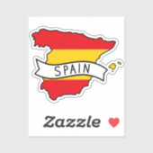 スペイン国旗地図 スペインの誇り ワールドカップ シール (シート)