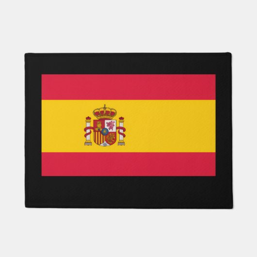 スペイン国旗 - クラシックな国威デザイン ドアマット (正面)